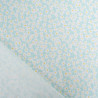 Popeline Imprimé Marguerite Bleu Vert - Maison Klem