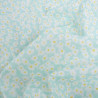 Popeline Imprimé Marguerite Bleu Vert - Maison Klem