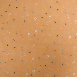 Popeline Imprimé Floralie Caramel - Maison Klem