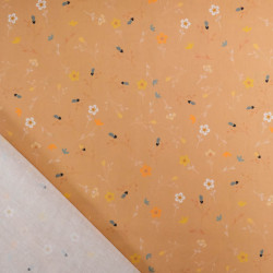 Popeline Imprimé Floralie Caramel - Maison Klem