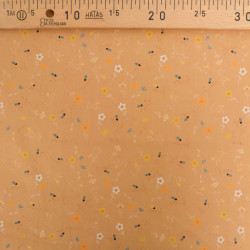 Popeline Imprimé Floralie Caramel - Maison Klem