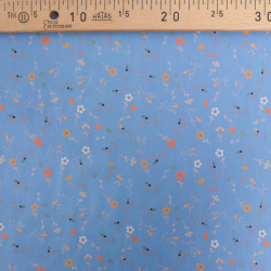 Popeline Imprimé Floralie Bleu - Maison Klem