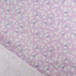 Popeline Imprimé Petites Fleurs Parme - Maison Klem