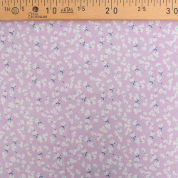 Popeline Imprimé Petites Fleurs Parme - Maison Klem