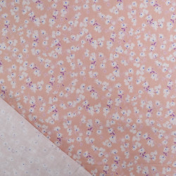 Popeline Imprimé Petites Fleurs Rose Blush - Maison Klem
