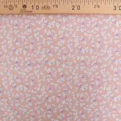 Popeline Imprimé Petites Fleurs Rose Blush - Maison Klem