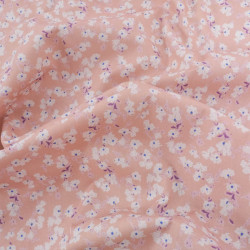 Popeline Imprimé Petites Fleurs Rose Blush - Maison Klem