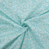 Popeline Imprimé Petites Fleurs Bleu Lagon - Maison Klem