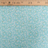 Popeline Imprimé Petites Fleurs Bleu Lagon - Maison Klem