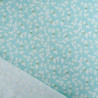 Popeline Imprimé Petites Fleurs Bleu Lagon - Maison Klem