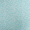 Popeline Imprimé Petites Fleurs Bleu Lagon - Maison Klem