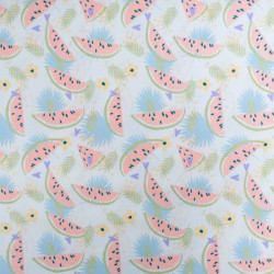 Popeline Imprimé Pastel Motif Pastèque - Maison Klem