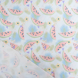 Popeline Imprimé Pastel Motif Pastèque - Maison Klem