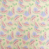 Popeline Imprimé Jaune Pastel Motif Pastèque - Maison Klem
