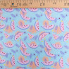 Popeline Imprimé Bleu Ciel Motif Pastèque - Maison Klem