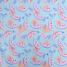 Popeline Imprimé Bleu Ciel Motif Pastèque - Maison Klem