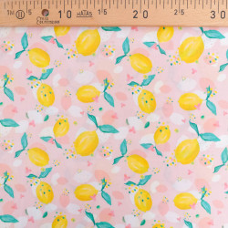 Popeline Imprimé Dolce Vita Rose Clair - Maison Klem