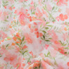 Popeline Imprimé Aquarelle Rose Orange - Maison Klem