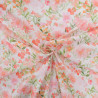 Popeline Imprimé Aquarelle Rose Orange - Maison Klem