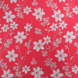 Popeline Imprimé Romancia Rouge Fraise - Maison Klem