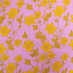 Popeline Imprimé Romancia Rose et Jaune - Maison Klem