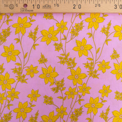 Popeline Imprimé Romancia Rose et Jaune - Maison Klem