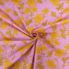 Popeline Imprimé Romancia Rose et Jaune - Maison Klem