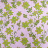 Popeline Imprimé Romancia Mauve et Vert - Maison Klem