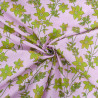 Popeline Imprimé Romancia Mauve et Vert - Maison Klem