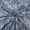 Popeline Imprimé Paisley Bleu - Maison Klem