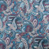 Popeline Imprimé Paisley Bleu - Maison Klem