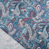 Popeline Imprimé Paisley Bleu - Maison Klem