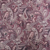 Popeline Imprimé Paisley Prune - Maison Klem