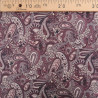 Popeline Imprimé Paisley Prune - Maison Klem