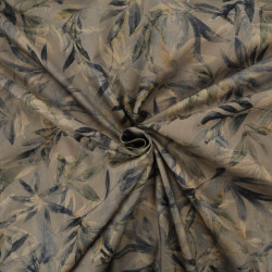 Popeline Imprimé Végétal Kaki - Maison Klem