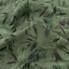 Popeline Imprimé Végétal Vert - Maison Klem