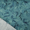 Popeline Imprimé Végétal Bleu - Maison Klem