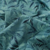 Popeline Imprimé Végétal Bleu - Maison Klem