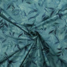 Popeline Imprimé Végétal Bleu - Maison Klem