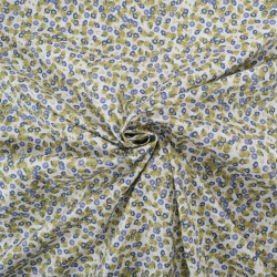 Popeline Imprimée Utopia Bleu et Vert - Maison Klem