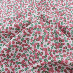 Popeline Imprimé Utopia Framboise  - Maison Klem