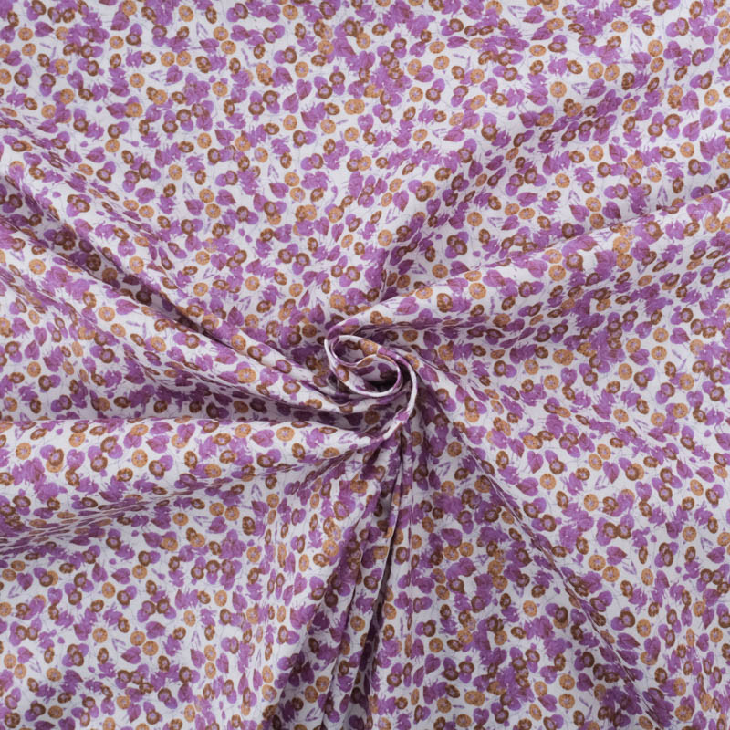 Popeline Imprimé Utopia Violet - Maison Klem