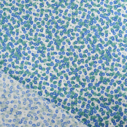 Popeline Imprimé Utopia Bleu - Maison Klem