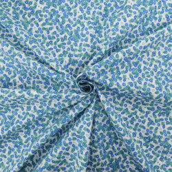 Popeline Imprimé Utopia Bleu - Maison Klem