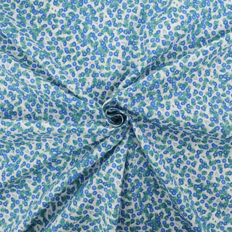 Popeline Imprimé Utopia Bleu - Maison Klem