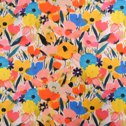 Popeline Imprimé Big Flower Multicolore - Maison Klem
