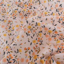 Popeline Imprimé Champêtre Rose Clair - Maison Klem