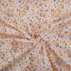 Popeline Imprimé Champêtre Rose Clair - Maison Klem