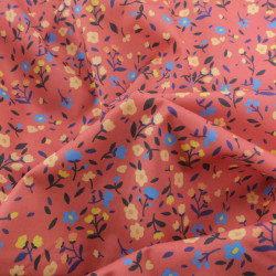 Popeline Imprimé Champêtre Rose Ancien - Maison Klem