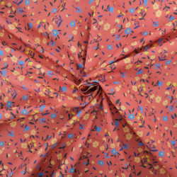 Popeline Imprimé Champêtre Rose Ancien - Maison Klem